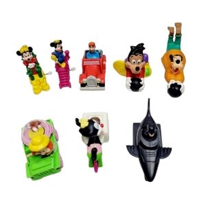 Lot Of 8 Vintage 90s Burger King & McDonalds Kids Working  Wind Up Pullback Toys